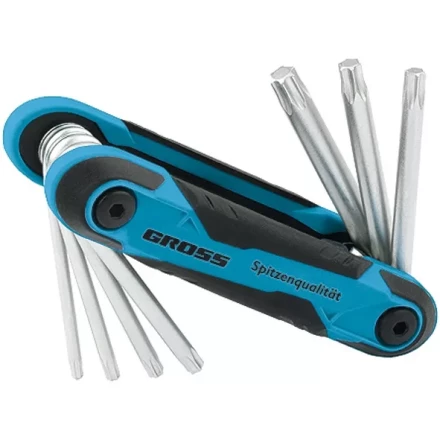 Набор ключей имбусовых Tamper-Torx TT10-TT40 CrV складные 7 шт Gross 16413 купить в Надыме