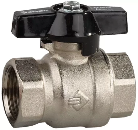 Кран шаровой ЗУБР полнопроходной "мама-мама", бабочка, хромиров латунь, 1/2" 4-51323-C-1/2 купить в Надыме