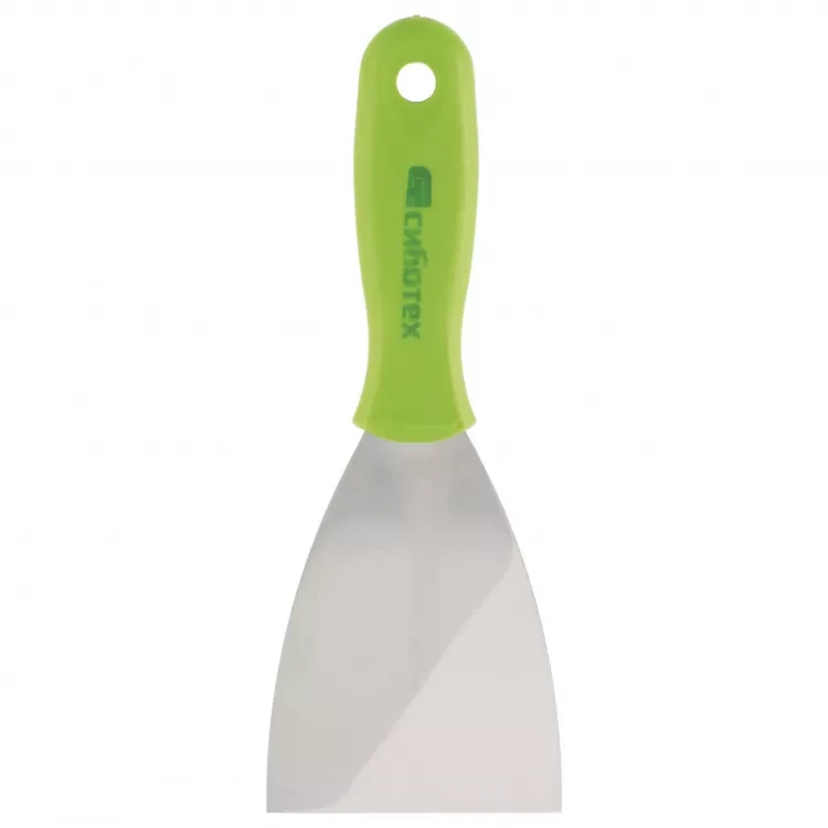 Шпательная лопатка из нержавеющей стали 80 мм пластмассовая ручка Сибртех 85547 купить в Надыме