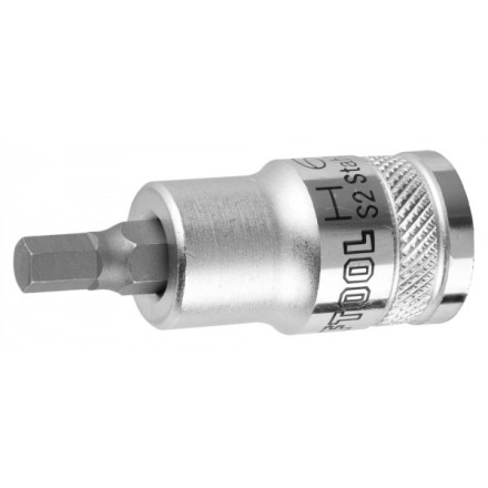 Торцовая бита-головка KRAFTOOL &quot;INDUSTRIE QUALITAT&quot;, материал S2, HEX, сатинированная, 1/2&quot;, H6 27908-06_z01 купить в Надыме