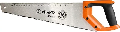 Ножовка по дереву 450 мм 7-8 TPI зуб-2D каленый зуб линейка двухкомпонентная рукоятка SPARTA 235025