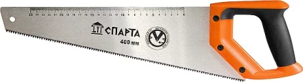 Ножовка по дереву 450 мм 7-8 TPI зуб-2D каленый зуб линейка двухкомпонентная рукоятка SPARTA 235025 купить в Надыме
