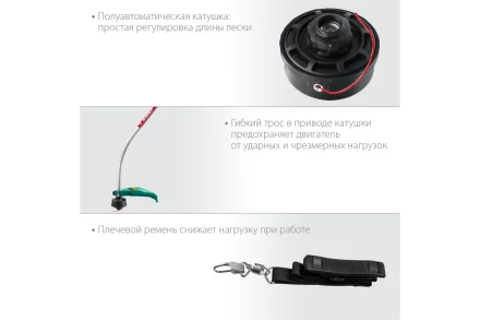 ЗУБР 1300 Вт, ш/с 38 см, сетевой триммер (ТСВ-38-1300) купить в Надыме