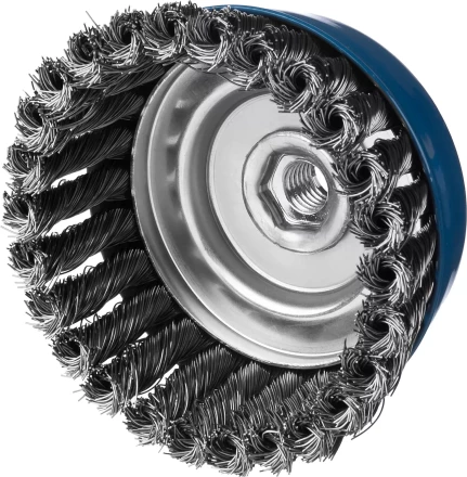 ЗУБР "ПРОФЕССИОНАЛ". Щетка чашечная для УШМ, плетеные пучки стальной проволоки 0,5мм, 120ммхМ14 35275-120_z02 купить в Надыме