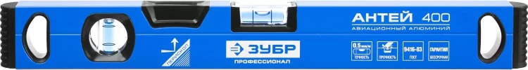 Уровень ЗУБР "ПРОФЕССИОНАЛ" "АНТЕЙ" с перископом, фрезерованная базовая поверхность, 2 цельные противоударные ампулы, 40см 34586-040_z01 купить в Надыме