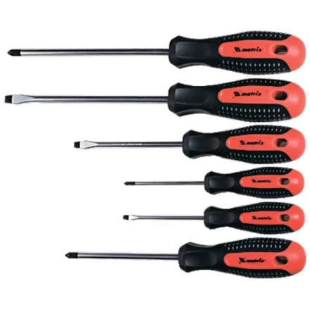 Набор профессиональных отверток Fusion CrV 3-компонентная рукоятка antislip 6 штук MTX 133519 купить в Надыме