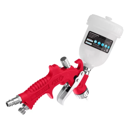 Краскораспылитель HVLP пневмат. с верхним бачком V= 0,1 л, сопло диаметром 0.8 мм// Matrix 57325 купить в Надыме