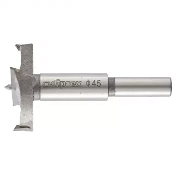 Сверло Форстнера по дереву 45 мм цилиндрический хвостовик СИБРТЕХ 704845 купить в Надыме