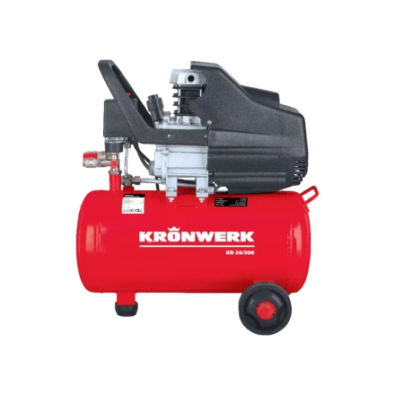 Компрессор воздушный Kronwerk KD 24/200, 1,5 кВт, 198 л/мин, 24 л, 58041 купить в Надыме