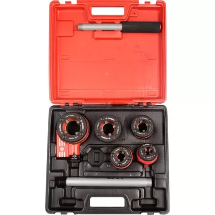 Набор ЗУБР "ЭКСПЕРТ" №5 резьбонарезной трубный в пластмассовом боксе, 3/8" - 1 1/4", 6 предметов 28270-H5 купить в Надыме