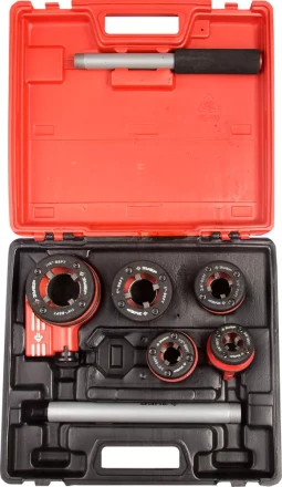 Набор ЗУБР "ЭКСПЕРТ" №5 резьбонарезной трубный в пластмассовом боксе, 3/8" - 1 1/4", 6 предметов 28270-H5 купить в Надыме