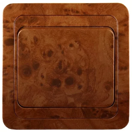 Выключатель СВЕТОЗАР "ГАММА" одноклавишный, цвет орех, 10A/~250B SV-54130-N купить в Надыме