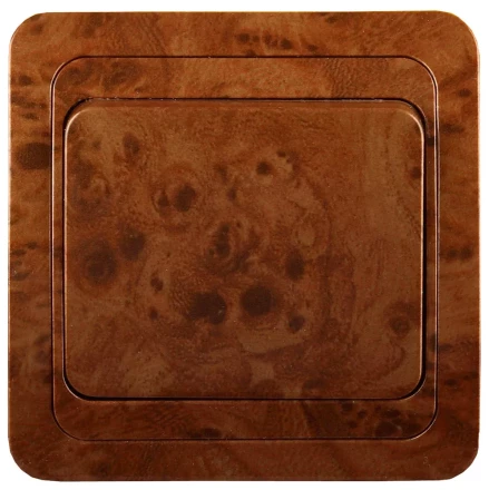 Выключатель СВЕТОЗАР "ГАММА" одноклавишный, цвет орех, 10A/~250B SV-54130-N купить в Надыме