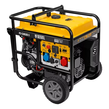 Генератор бензиновый Denzel PS-120EAD-3, 12 кВт,230/400 В, 40л, разъём ATS,перекл.режима,эл.старт купить в Надыме