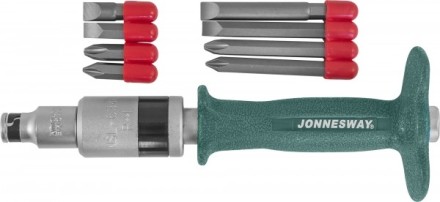Ударная отвертка SL8  SL10  36мм 80мм   PH2  PH3  36мм 80мм 5 предметов AG010139 Jonnesway 48345 купить в Надыме