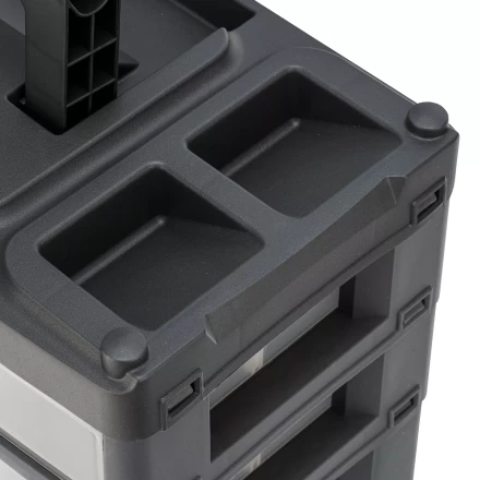 Органайзер для хранения с выдвижными лотками Stels 310х150х260мм, 4 секции, пластик Россия 90728 купить в Надыме