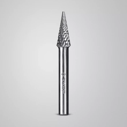 Зубр Твердосплавная борфреза M - конус с острым углом, 8 х 20 мм, угол 14° (28811-8-20) купить в Надыме