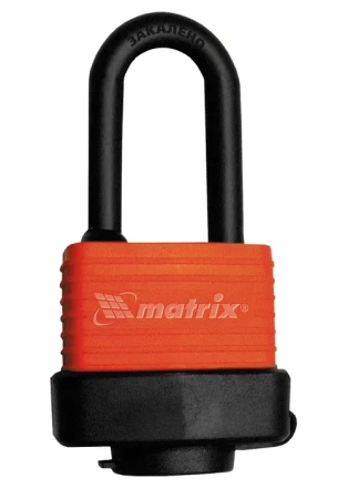Замок навесной всепогодный 50 мм удлиненная дужка MATRIX 91826 купить в Надыме