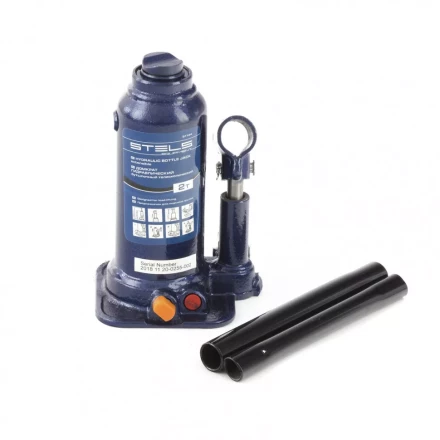 Домкрат гидравлический бутылочный телескопический 2 т подъем 170-380 мм Stels 51144 купить в Надыме