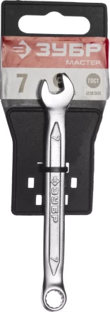 Ключ ЗУБР "МАСТЕР" гаечный комбинированный, Cr-V сталь, хромированный, 7мм 27087-07 купить в Надыме