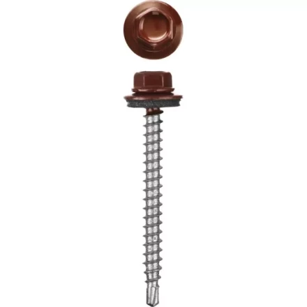 Саморезы СКМ кровельные, RAL 3005 темно-красный, 25 x 5.5 мм, 420 шт, для металлических конструкций, STAYER 30305-55-025-3005 купить в Надыме