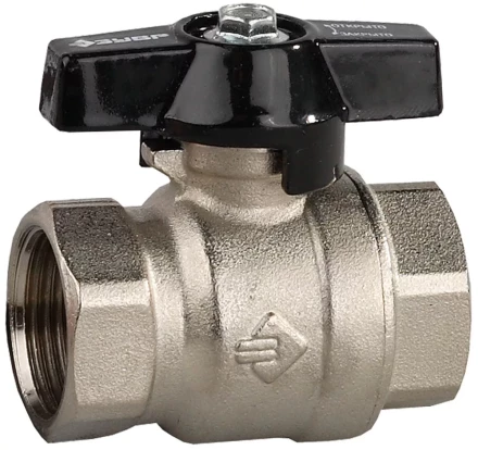 Кран шаровой ЗУБР полнопроходной "мама-мама", бабочка, хромиров латунь, 3/4" 4-51323-C-3/4 купить в Надыме