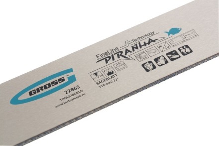 Пильное полотно для прецизионного стусла &quot;Piranha&quot; 550 мм каленый зуб 2D 24 TPI Gross 22865 купить в Надыме