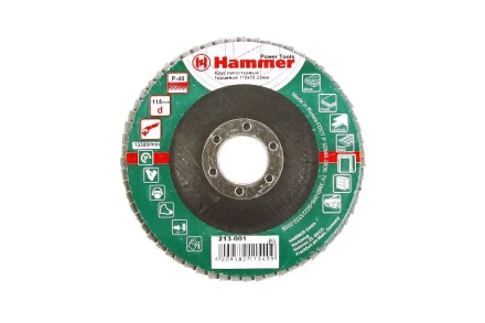 Круг Лепестковый Торцевой (КЛТ) HAMMER КЛТ 1 Ф115х22 Р40 213-001 купить в Надыме