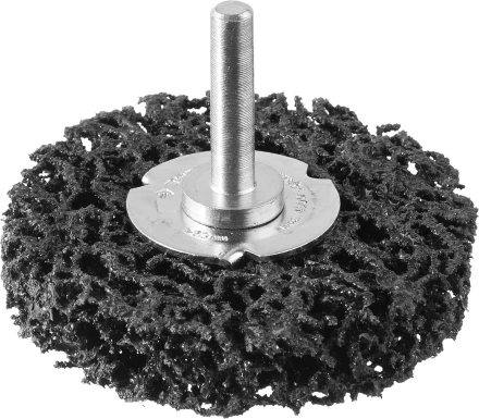 ЗУБР "ПРОФЕССИОНАЛ". Щетка дисковая для дрели, нейлоновая проволока с абразивным покрытием, с открытой агрессивной структурой, 63мм 35162-063_z01 купить в Надыме