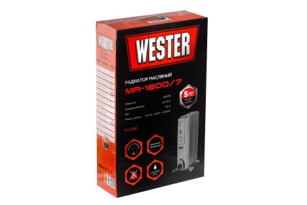 Масляный электрический радиатор WESTER MR1600/7 купить в Надыме