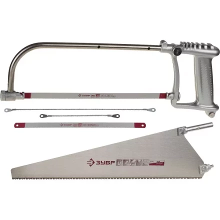 Набор ЗУБР: Ножовка "СОЮЗ-5" многоф 5-в-1:дерево 450мм, металл/кафель/стекло-150/250/300мм, приспос для отлома 4-15726-H5 купить в Надыме