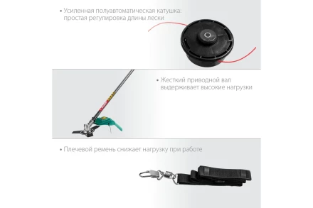 ЗУБР 1300 Вт, ш/с 38 см, сетевой триммер (КСВ-38-1300) купить в Надыме