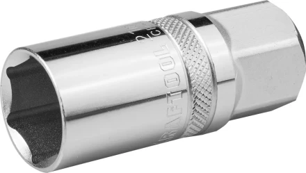 Торцовая головка KRAFTOOL "INDUSTRIE QUALITAT", свечная с магнитом, Cr-V, FLANK, хромосатинированная, 1/2", 21 мм 27813-21_z01 купить в Надыме