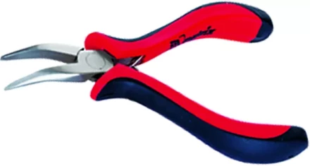 Длинногубцы Mini 130 мм никелированные изогнутые авторазжим двухкомпонентные рукоятки MATRIX 17812 купить в Надыме