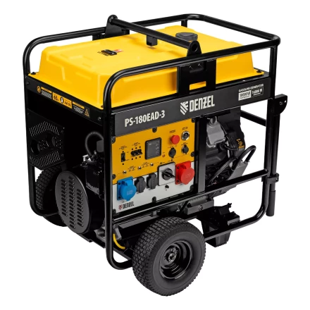 Генератор бензиновый Denzel PS-180EAD-3, 18 кВт,230/400 В, 65л, разъём ATS,перекл.режима,эл.старт купить в Надыме