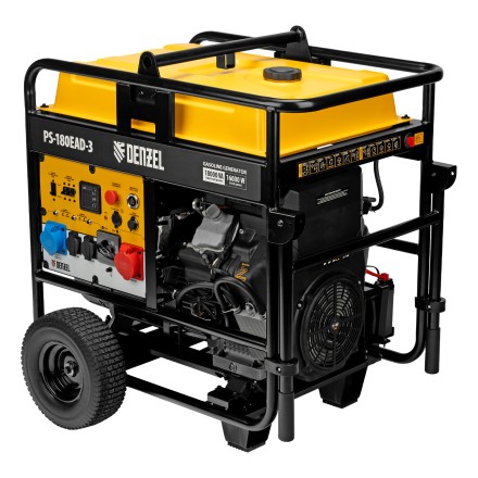 Генератор бензиновый Denzel PS-180EAD-3, 18 кВт,230/400 В, 65л, разъём ATS,перекл.режима,эл.старт купить в Надыме