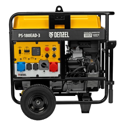 Генератор бензиновый Denzel PS-180EAD-3, 18 кВт,230/400 В, 65л, разъём ATS,перекл.режима,эл.старт купить в Надыме