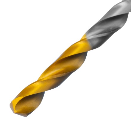 Сверло спиральное по металлу Denzel 5 x 86 мм, Р6М5, Golden Tip, 718233 купить в Надыме