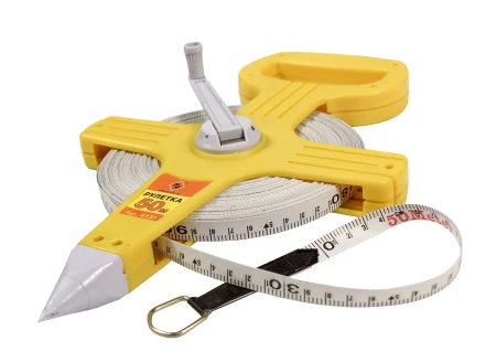 Рулетка 50 м открытый корпус фибергласcовая лента Энкор 4131 купить в Надыме