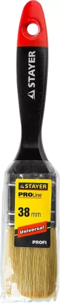Кисть плоская STAYER &quot;UNIVERSAL-PROFI&quot;, светлая натуральная щетина, деревянная ручка, 38мм 0104-038 купить в Надыме