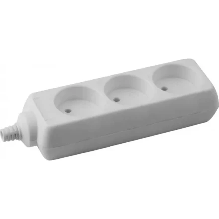 Колодка DEXX для удлинителя, 3 гнезда, макс мощность 3500Вт 55100-3 купить в Надыме