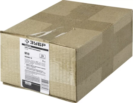 Гайка ЗУБР "МАСТЕР" DIN 985 самостопорящаяся, с нейлоновым кольцом, класс прочности 8, оцинкованная, M10, 5кг 303580-10 купить в Надыме