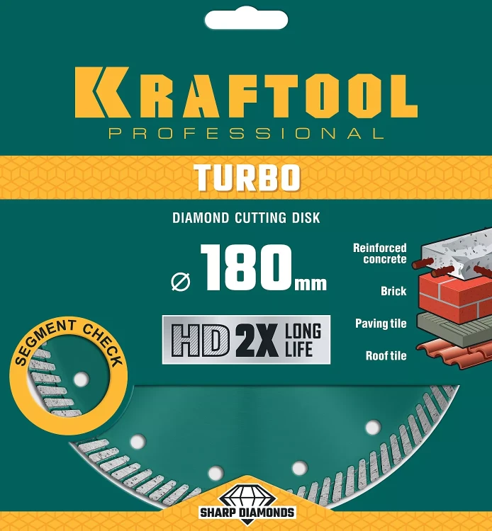 Диск алмазный отрезной для УШМ TURBO 36682-180 купить в Надыме