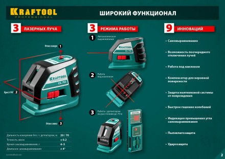 Нивелиры лазерные CL-70, 360 град, 20/70м, IP54 34660 купить в Надыме