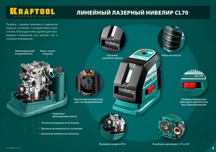 Нивелиры лазерные CL-70, 360 град, 20/70м, IP54 34660 купить в Надыме