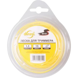 Леска для триммера квадратная, 1,3мм х 15м  Denzel Россия 96151