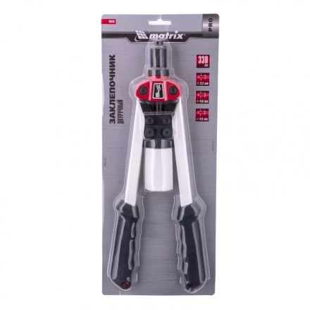 Заклепочник двуручный 330 мм заклепки 3,2-4,0-4,8 мм Pro Matrix 40549 купить в Надыме