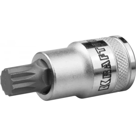 Торцовая бита-головка KRAFTOOL "INDUSTRIE QUALITAT", материал S2, SPLINE, сатинированная, 1/2", M12 27911-12_z01 купить в Надыме