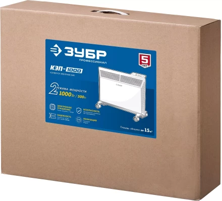 ЗУБР ПРО серия 1 кВт, электрический конвектор, Профессионал (КЭП-1000) купить в Надыме