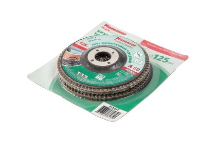 Круг Лепестковый Торцевой (КЛТ) HAMMER Ф125х22 P60 купить в Надыме